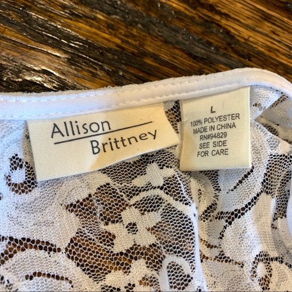 Dressy Party White Lace Wrap Top Feminine L Cute! - Picture 8 of 15